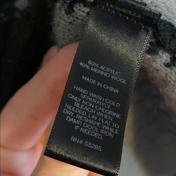 Express Women’s Black & Gray Cowl Neck Sweater - Picture 4 of 6